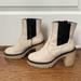 Free People Shoes | Free People James Chelsea Boot, Size 37 Cream/Black | Color: Cream/White | Size: 37