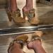 Michael Kors Shoes | Like New, Michael Kors, Fur Wedge Booties, W/ Metallic Bead Design | Color: Brown/Tan | Size: 8