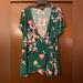 Torrid Tops | Green Floral Wrap Short Sleeve Shirt | Color: Green/Pink | Size: 2x