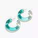 Madewell Jewelry | Madewell Ombr Resin Hoop Earrings | Color: Blue/Green | Size: Os
