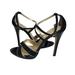 Lilly Pulitzer Shoes | Lilly Pulitzer Bella Sandal Strappy High Heels Black Suede Size 9 | Color: Black/Gold | Size: 9