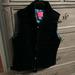 Lilly Pulitzer Jackets & Coats | Lilly Pulitzer Black Velvety Vest With Zipper And Snap Closure | Color: Black | Size: L