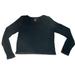 American Eagle Outfitters Tops | Aeo Soft & Sexy Stretchy Knit Crop Top Women Lg Black Lace Hem | Color: Black | Size: L