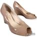 Jessica Simpson Shoes | Jessica Simpson Lorian Nude Peep Toe Wedge Heels Size 7.5 | Color: Cream | Size: 7.5