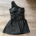 J. Crew Swim | J. Crew Ruched One Shoulder Black Asymmetrical Sleeveless Swim Dress 6 New | Color: Black | Size: 6