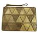 Michael Kors Bags | Michael Kors Gold Patchwork Leather Large Wristlet Purse $198 Retail | Color: Gold | Size: 9.5"L X 7"H