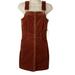 American Eagle Outfitters Dresses | American Eagle Super Stretch Brown Corduroy Zip Mini Pinafore Dress | Color: Brown | Size: 2