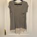 Anthropologie Tops | Anthropologie Bordeaux Mixed Media Pleated Back Tunic Top | Color: Gray/White | Size: M