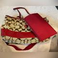 Coach Bags | Coach Diaper Bag, Red And Tan. | Color: Red/Tan | Size: Os