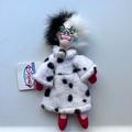 Disney Toys | Disney Store 101 Dalmatians Cruella Devil Bean Bag Plush Doll Beanie New 9" | Color: Black/White | Size: Os