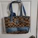 Coach Bags | Coach Diaper Bag In Brown And Tag Signature With Blue Trim | Color: Blue/Brown | Size: Os