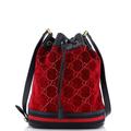 Gucci Bags | Gucci Bucket Bag Gg Velvet Medium Red #88157g15b | Color: Red | Size: W:10" X H:12" X D:4.5"