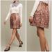 Anthropologie Skirts | Anthropologie / Maeve Rosia Pleated Brocade Mini Skirt Sz Xs Euc | Color: Gold/Red | Size: Xs
