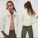 Anthropologie Jackets & Coats | Anthropologie Sherpa Jacket Coat Sporty Top Cream Size Xl Nwt | Color: Cream/White | Size: Xl