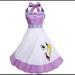 Disney Dresses | Disney Dress Shop Mrs. Potts Halter Chip Dress | Color: Purple/White | Size: M