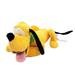 Disney Toys | Disney Store Pluto Plush 8" Tongue Out Laying Down Green Collar Stuffed Animal | Color: Yellow | Size: 8"