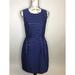 J. Crew Dresses | J Crew Blue Sleeveless Dress Silver Polka Dots - 8 | Color: Blue/Silver | Size: 8