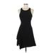 Elizabeth and James Casual Dress - A-Line Scoop Neck Sleeveless: Black Print Dresses - Women's Size 4