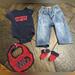 Levi's Matching Sets | Adorable Baby Boys Levi's Set Size 0-6 Months | Color: Blue/Red | Size: 0-6 M