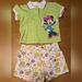 Disney Matching Sets | Disney Minnie Mouse 2 Piece Set Floral Shorts Green Top Nwot 18 Months | Color: Green/Pink | Size: Various