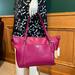 Coach Bags | Coach Bright Magenta Peyton Leather Jordan Double Zip Carryall Shoulder Bag | Color: Pink/Purple | Size: 13 In Long X 4 In Deep X 11 In Tall