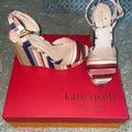 Kate Spade Shoes | Euc Kate Spade Dellie Striped Wedges Size 7 | Color: Red/Tan | Size: 7