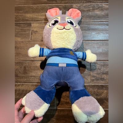 Disney Toys | Disney Zootopia Officer Hops Plushie Stuffed Animal Official | Color: Blue/Gray | Size: Osbb