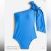 J. Crew Swim | J Crew Bow One-Shoulder One-Piece Bf170 | Color: Blue | Size: 8