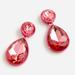 J. Crew Jewelry | J. Crew Sparkly Teardrop Earrings Fuchsia | Color: Pink | Size: Os