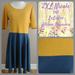 Lularoe Dresses | 3/$50 - Lularoe Nicole Dress - 2xl - Nwt | Color: Blue/Gold | Size: 2x