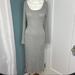 Anthropologie Dresses | Anthropologie Pure + Good Womens Dress Large Gray Ribbed Knit Made In Usa | Color: Gray | Size: L