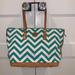 Dooney & Bourke Bags | Authentic Chevron Dooney And Bourke Tote Bag Large | Color: Blue/Tan | Size: Os