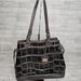 Dooney & Bourke Bags | Dooney & Bourke Brown Crocodile Embossed Double Strap Tassel Bag | Color: Black/Brown | Size: Os