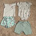 Disney Matching Sets | Euc & Like New 4-Piece Disney Minnie Mouse Baby Girl Bundle In Sizes 18m & 2t!! | Color: Gray/Green | Size: 18m & 2t