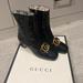 Gucci Shoes | Gucci Gg Marmont Patent Leather Ankle Bootie Size 37 1/2, Us 7.5 | Color: Black | Size: 7.5