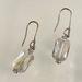 Anthropologie Jewelry | Faceted Agate Stone Pave Rhinestone Drop Statement Earrings Pierced Dangle | Color: Silver | Size: Os