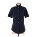 Fine Garments Carefully Selected by Bell Short Sleeve Button Down Shirt: Black Tops - Women's Size 6