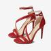 Jessica Simpson Shoes | Jessica Simpson Rayli2 Red Sparkle Ankle Strap High Sexy Heels Sz 7m New | Color: Red | Size: 7