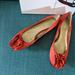 Nine West Shoes | New Nine West Rose Satin Ballet Flats Size 9.5 | Color: Red | Size: 9.5