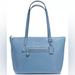 Coach Bags | 547. Euc Coach Periwinkle Blue Pebbled Leather Tote Bag 38312 | Color: Blue/Silver | Size: Os