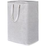 Anthropologie Storage & Organization | Brand New Laundry Hamper, Large Storage Bin & Waterproof Basket White Canvas 72l | Color: Gray/White | Size: Os