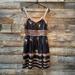 Anthropologie Dresses | Anthropologie Silk Floral Print Dress | Color: Black/Tan | Size: 8
