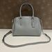 Coach Bags | Coach Mini Sage Carryall Gray Leather Satchel Handbag Shoulder Bag | Color: Gray | Size: Os