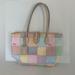 Dooney & Bourke Bags | Dooney & Bourke Women’s Pastel Stripes Patchwork Tote Purse | Color: Pink/Yellow | Size: Os