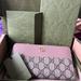 Gucci Bags | Gucci Gg Marmont Zip Around Wallet | Color: Cream/Pink | Size: Os