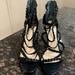 Jessica Simpson Shoes | Gently Pre-Owned Wmns Jessica Simpson Black Jezalynn Sparkle Open Toe Sandals | Color: Black | Size: 9.5