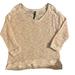 Jessica Simpson Sweaters | Jessica Simpson Plus Size Lace Trimmed Slub Knit Ls Woven Sweater Tunic Top 2x | Color: Cream/White | Size: Xxlj