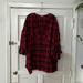 Free People Tops | Free People Intimately Gauze Plaid Tunic | Color: Red | Size: L