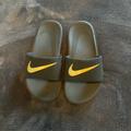 Nike Shoes | Kids Nike Kawa Slides | Color: Black/Gold | Size: 1b