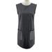 J. Crew Dresses | J Crew Charcoal Sleeveless Black Faux Leather Pocket Dress Size 6 | Color: Black/Gray | Size: 6